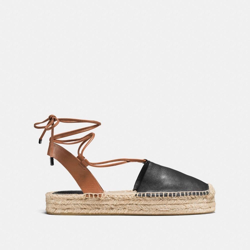 ▫️Coach▫️Rita Black Nappa Leather Espadrilles